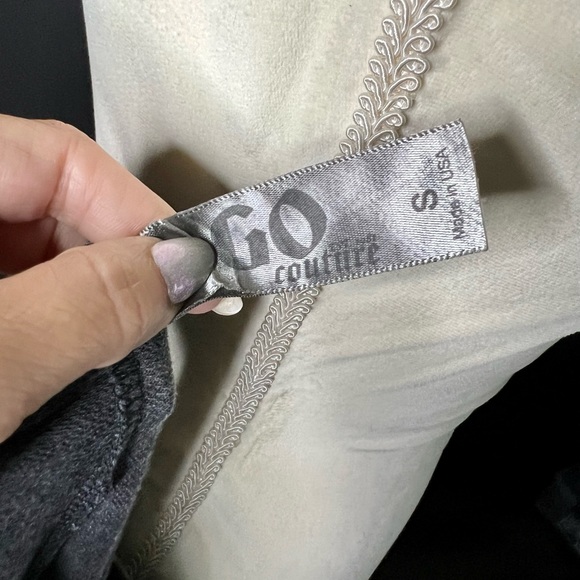 GO COUTURE Dolman Elbow Patch High/Low Sweater NWOT - Picture 6 of 7